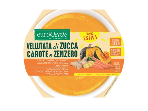 Vellutata di zucca, carote e zenzero