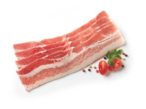 Pancetta di suino a fette