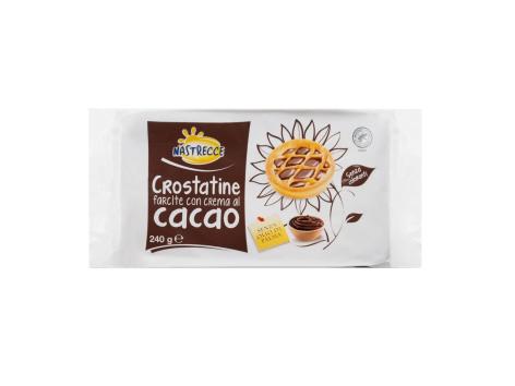 Crostatine farcite con crema al cacao