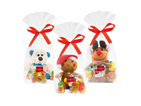 Peluche con cioccolata e caramelle gommose