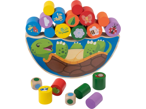 Gioco in legno “Domino, memo, gioco della pesca o di equilibrio”
