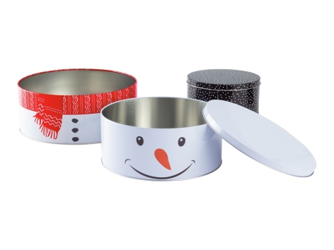 Set scatole per biscotti in latta