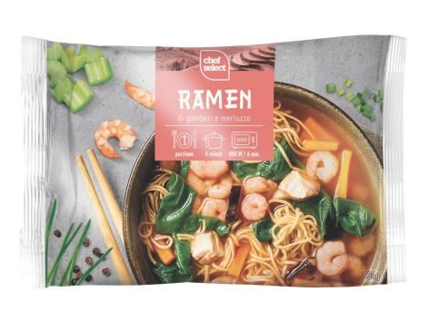 Ramen di gamberi e merluzzo