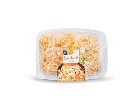 Spaghetti di soia piccanti con maiale