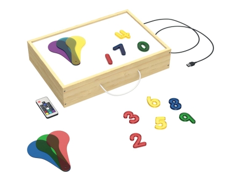 Scatola luminosa in legno per bambini Montessori
