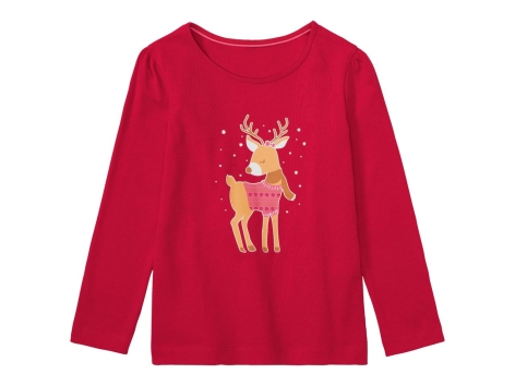 Maglia fluorescente a maniche lunghe da bambina
