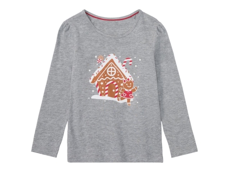 Maglia fluorescente a maniche lunghe da bambina
