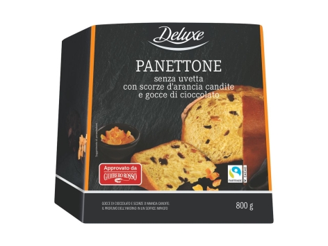 Panettone con scorze d’arancia candita e gocce di cioccolato