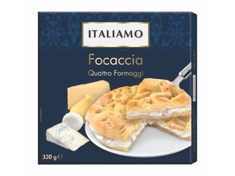 Focaccia farcita ai 4 formaggi