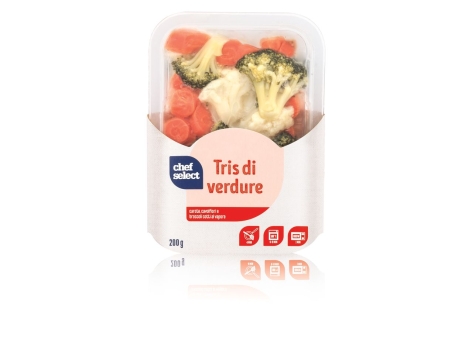 Tris di verdure al vapore