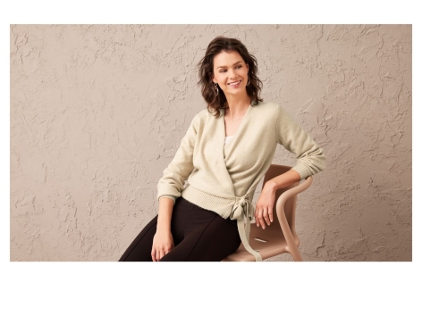 Cardigan incrociato da donna