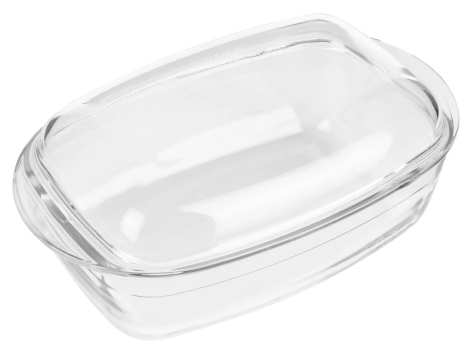 Rostiera in vetro con coperchio