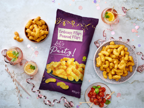 Snack di mais e arachidi
