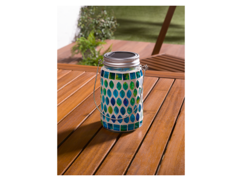 Vaso decorativo in vetro ad energia solare