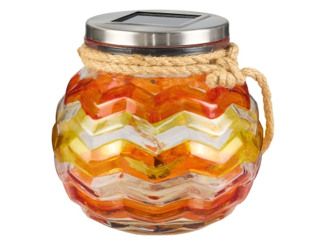 Vaso decorativo in vetro ad energia solare