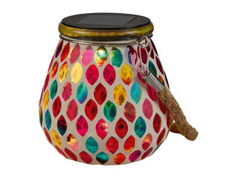 Vaso decorativo in vetro ad energia solare