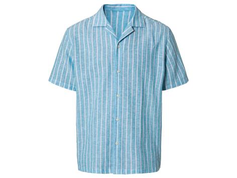 Camicia in lino a maniche corte da uomo