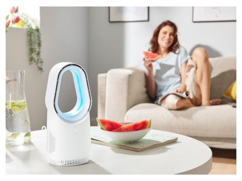 Ventilatore senza pale con LED