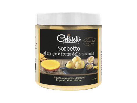 Sorbetto al mango e passion fruit