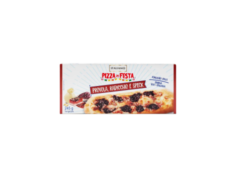 Pizza pala con provola, radicchio e speck