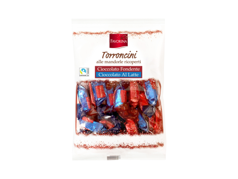 Torroncini morbidi alle mandorle ricoperti di cioccolato