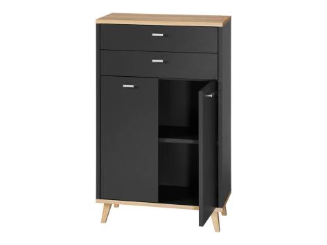 Mobiletto da bagno con 2 ante e 2 cassetti