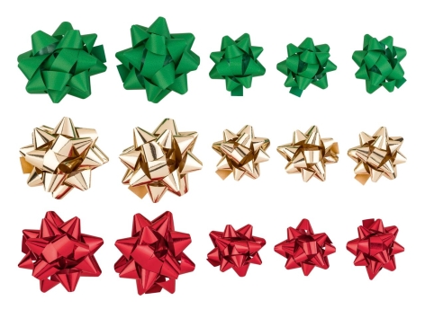 Set nastri o coccarde regalo, 6 o 15 pezzi