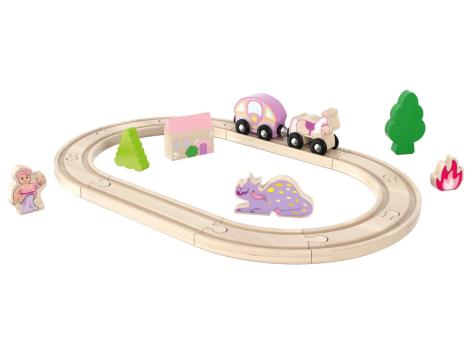 Mini pista in legno “Principessa, Fattoria, Polizia o Pompieri”