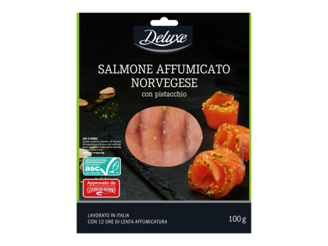 Salmone affumicato norvegese con pistacchio