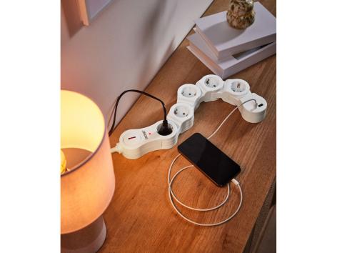 Presa multipla flessibile con USB