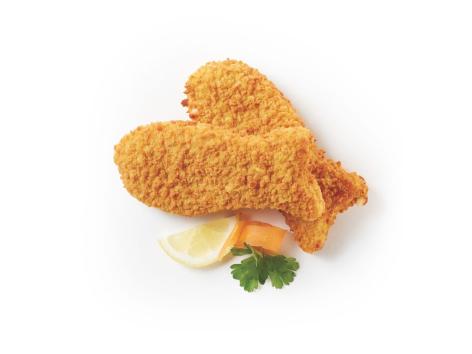Due cotolette di pesce e formaggio
