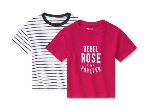 T-shirt da bambina, 2 pezzi