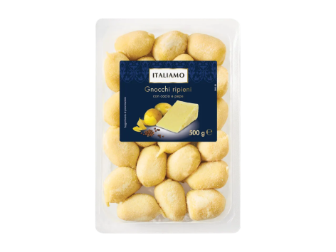 Gnocchi ripieni con cacio e pepe