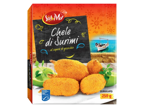 Chele di surimi al gusto di granchio