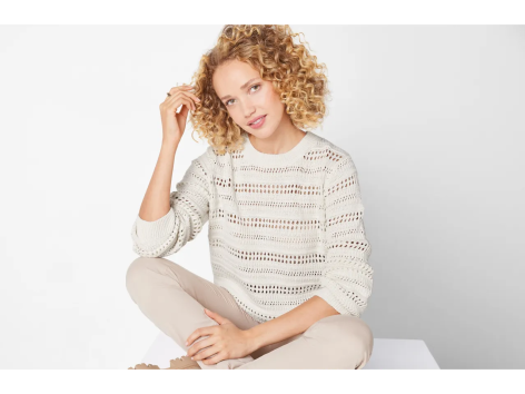 Pullover traforato da donna