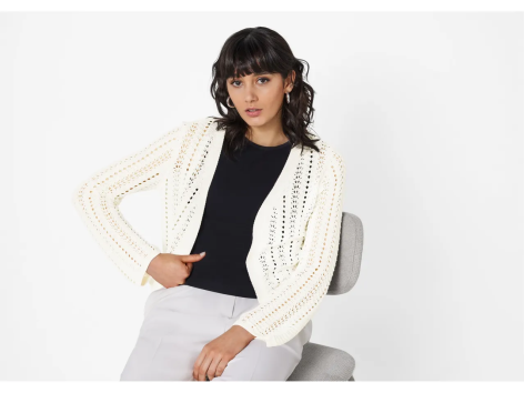 Cardigan traforato da donna