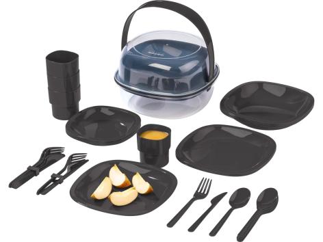 Set stoviglie da campeggio, 33 pezzi