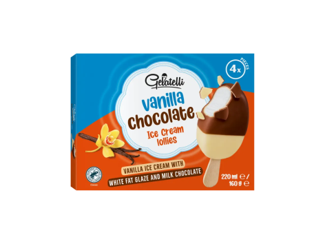 Stecco gelato vaniglia e cioccolato