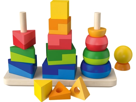 Gioco ad incastro in legno, tavola attività Montessori o puzzle