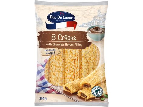 Crêpes con ripieno di cioccolato