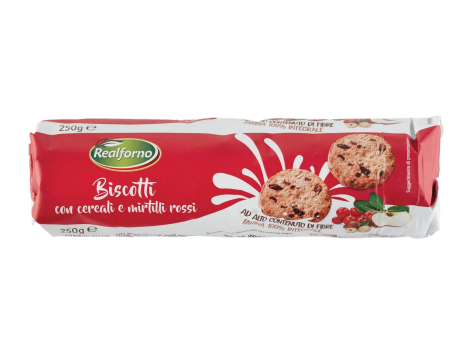 Biscotti con cereali e frutta