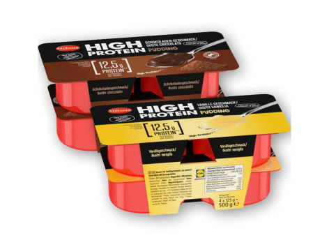 Budino al cioccolato o alla vaniglia proteico