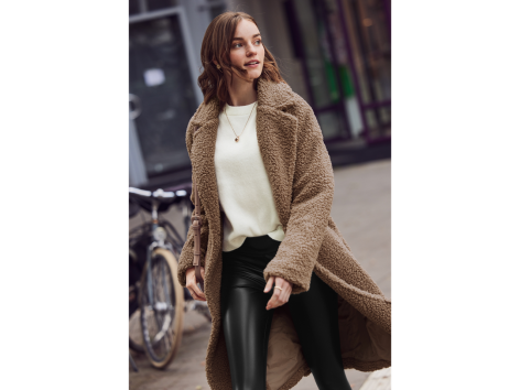 Cappotto effetto Teddy da donna