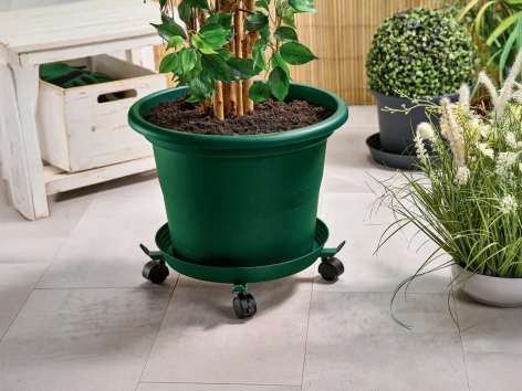 Portavaso telescopico con rotelle