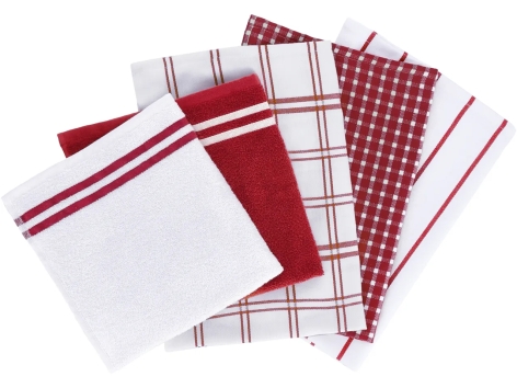 Set strofinacci e asciugamani da cucina, 5 pezzi