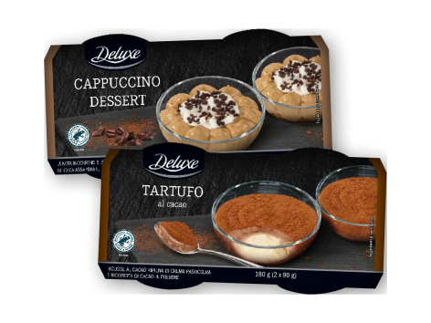 Tartufo al cacao o cappuccino dessert