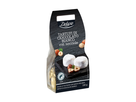 Tartufi di cioccolato bianco con nocciole