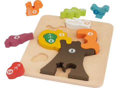 Puzzle in legno con numeri