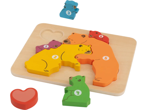 Puzzle in legno con numeri