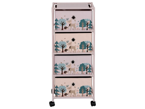 Scaffale con rotelle per bambini